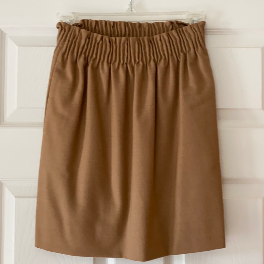 JCrew wool cinched wasted skirt - camel